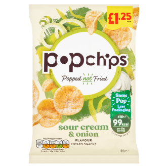 Popchips Sour Cream & Chive - 50Gm