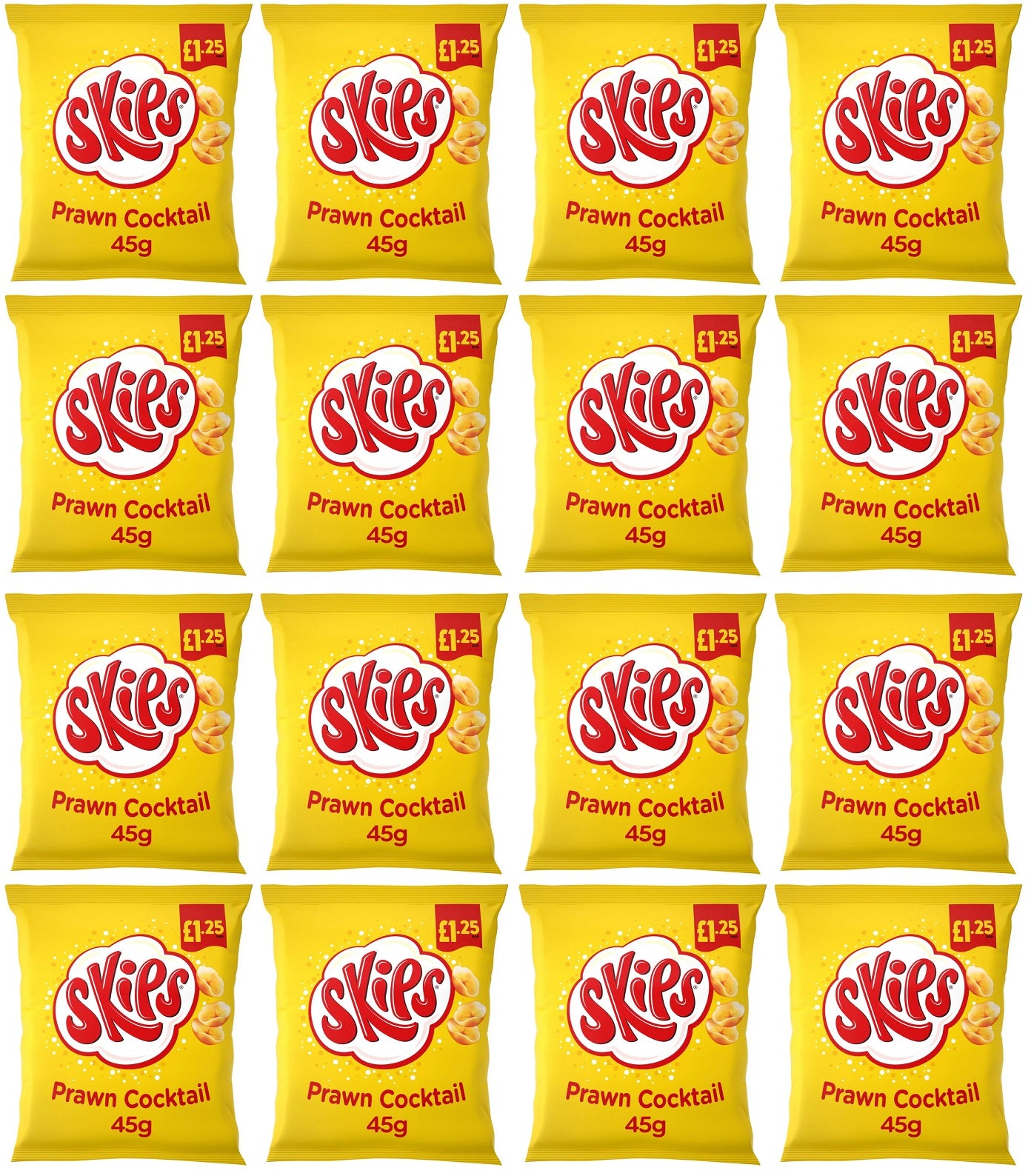 16 x Kp Skips Prawn Cocktail - 45GM