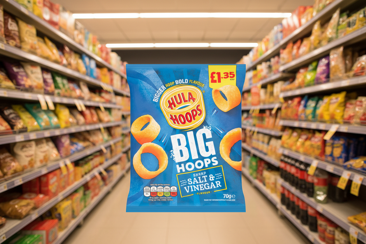 20 X Kp Big Hoops Salt & Vinegar - 70Gm