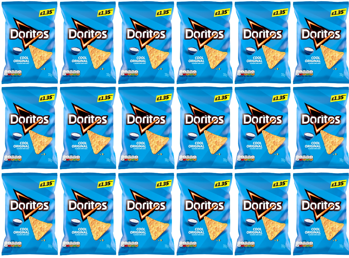 18 x Doritos Cool Original - 70GM