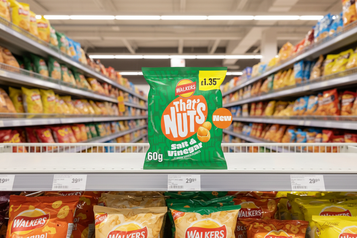 16 X Thats Nuts Walkers Salt & Vinegar - 60Gm