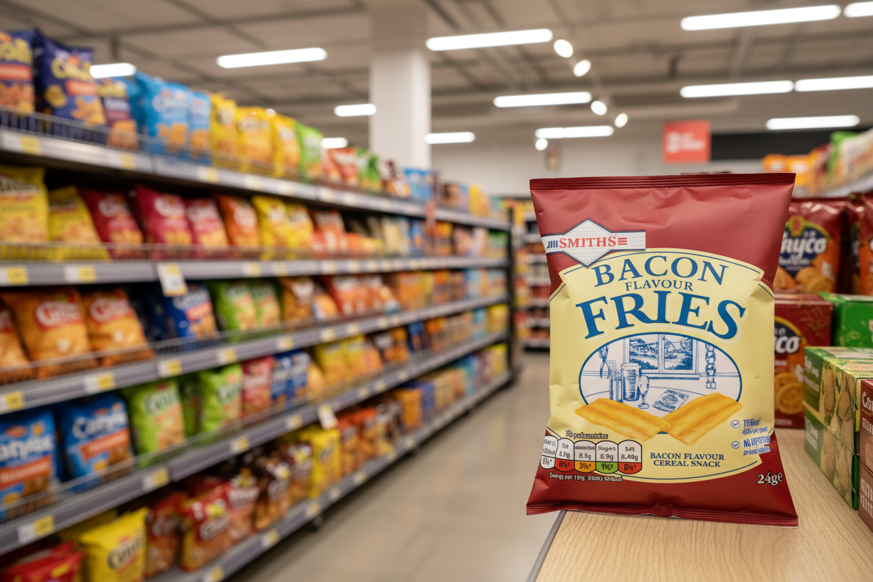 96 x Smiths Fries Bacon  Snacks Crisps 24G