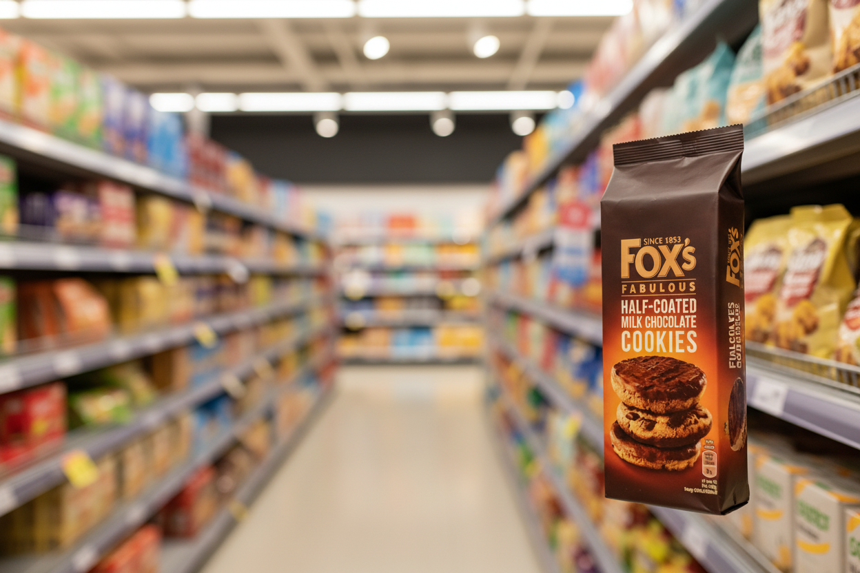 8 x Foxs Half Coated Milk Chocolate Cookie 175Gm