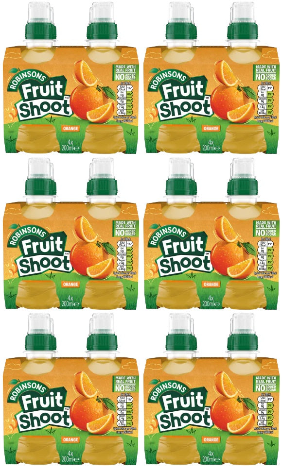 6 x Robinsons Fruit Shoot Orange 4 X 200Ml