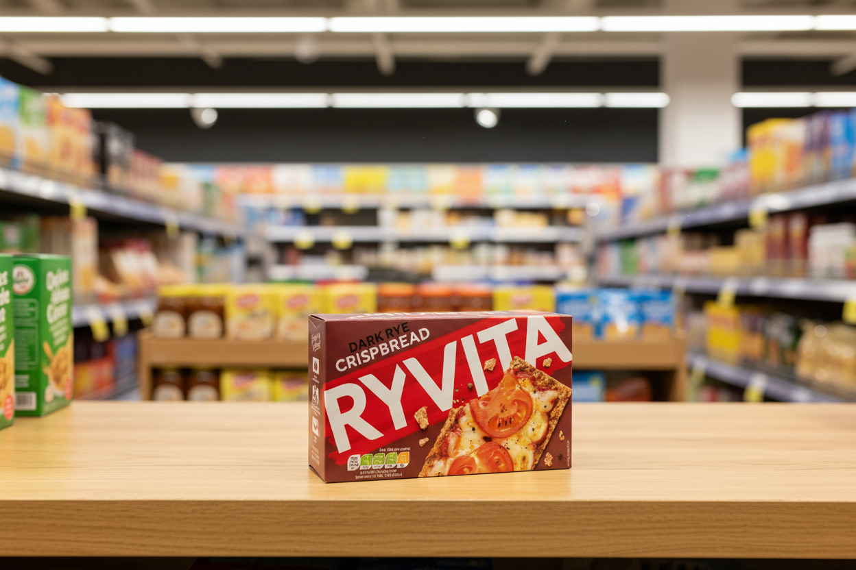 16 x Ryvita Crispbread Dark Rye 250G