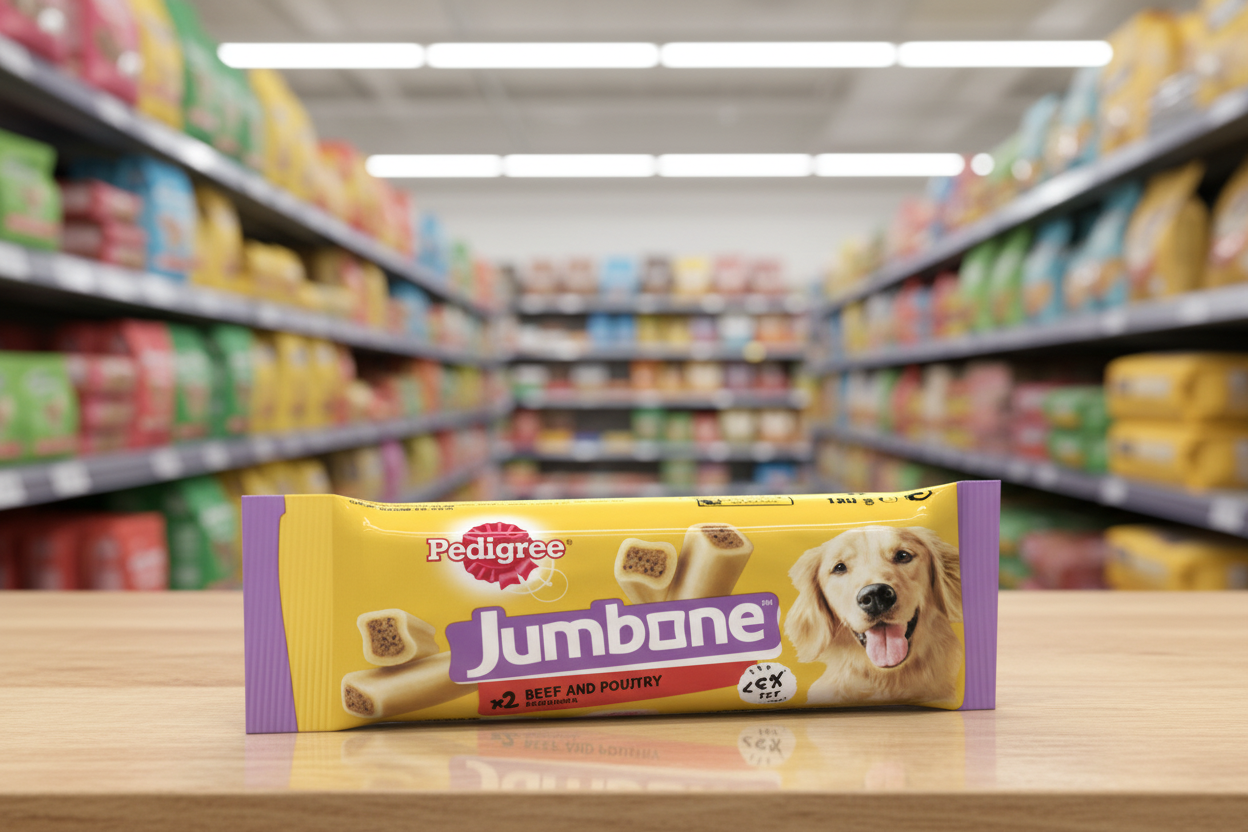 12 x Pedigree Jumbone Med Dog Treats Beef & Poultry 180Gm