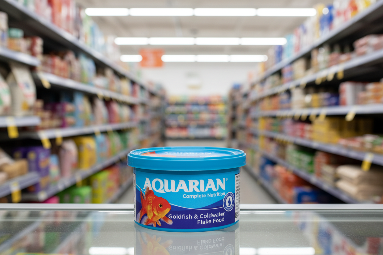 12 x Aquarian Goldfish Food Flakes - 25Gm