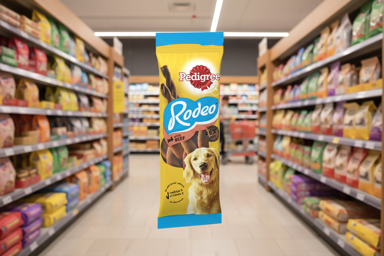 20 x Pedigree Rodeo Beef 4 Pack - 70Gm