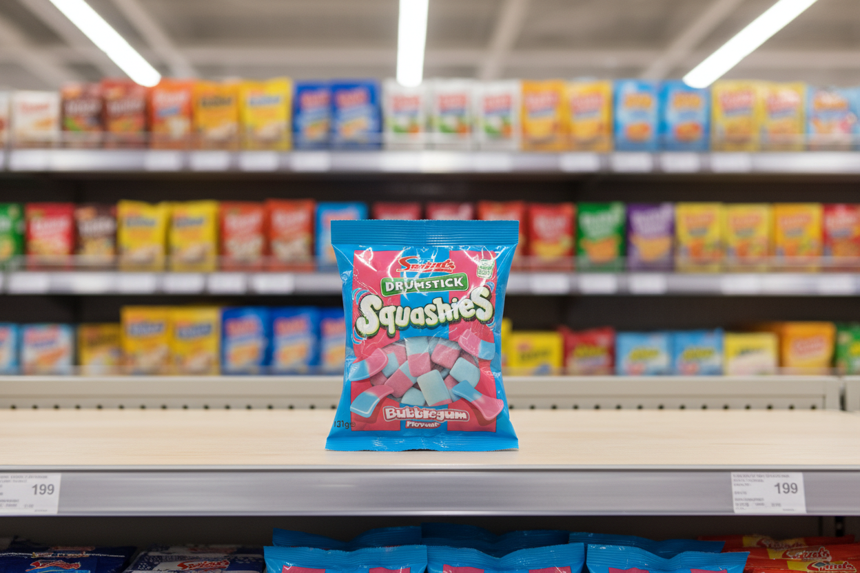 12 X Swizzels Squashies Drumstick Bubblegum 131G