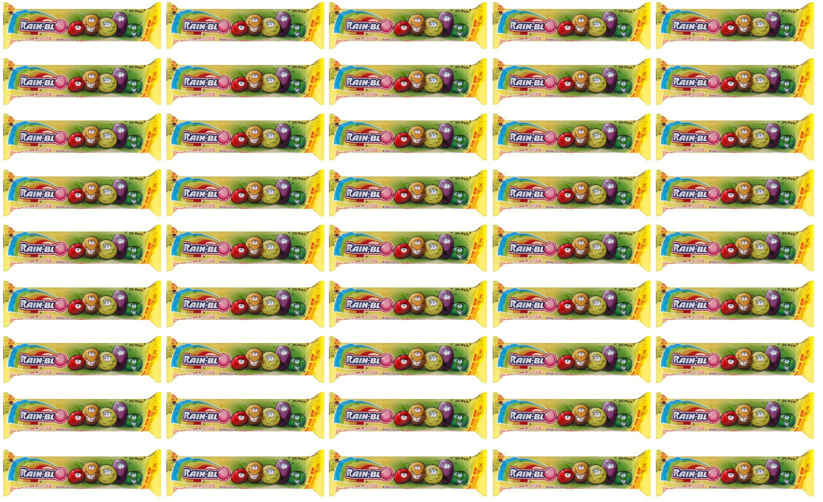 45 x Zed Bubblegum Rainblow