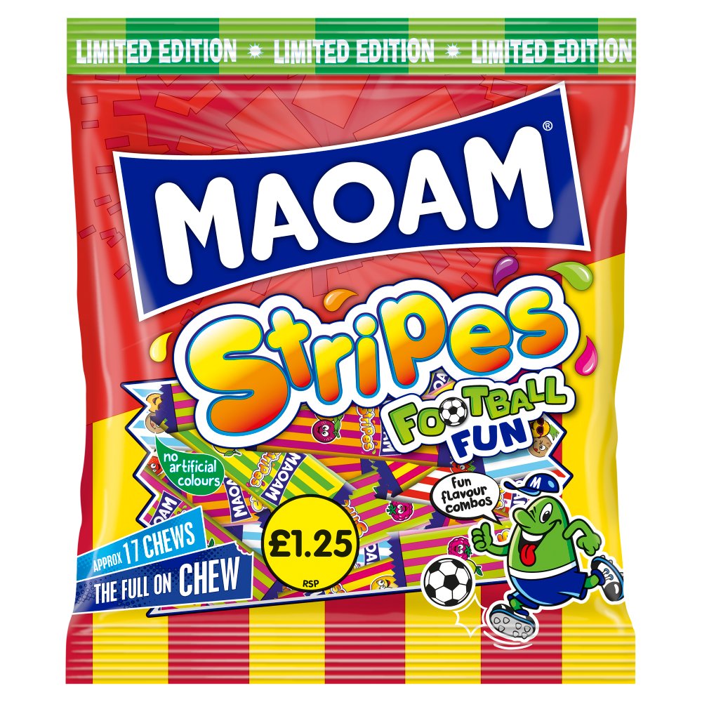 14 X Haribo Maoam Stripes Football Fun - 140Gm