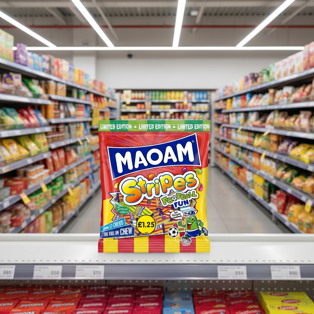 14 X Haribo Maoam Stripes Football Fun - 140Gm
