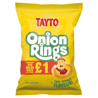 20 X Tayto Onion Rings - 26Gm