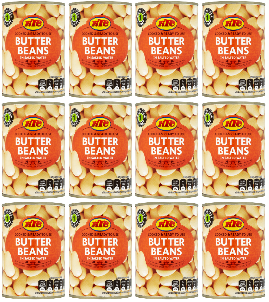 12 x Ktc Butter Beans - 400Gm