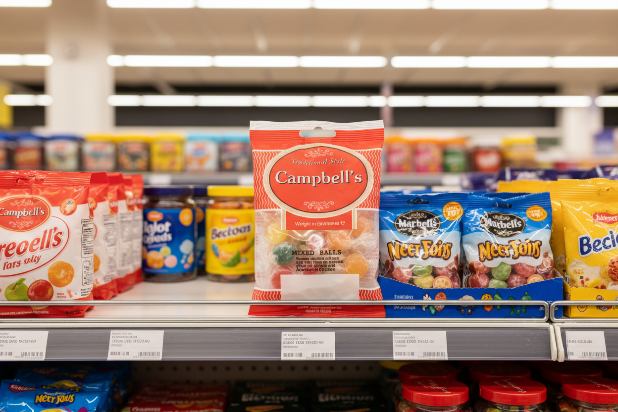 12 x Campbells Mixed Balls Bag 100Gm