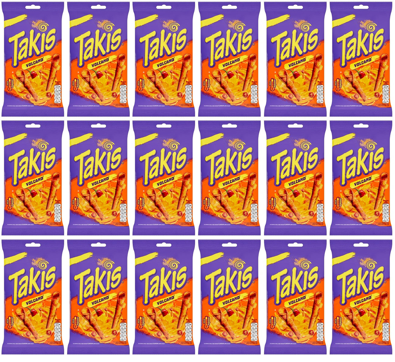 18 x Takis Volcano Cheese & Chilli Snack - 100GM