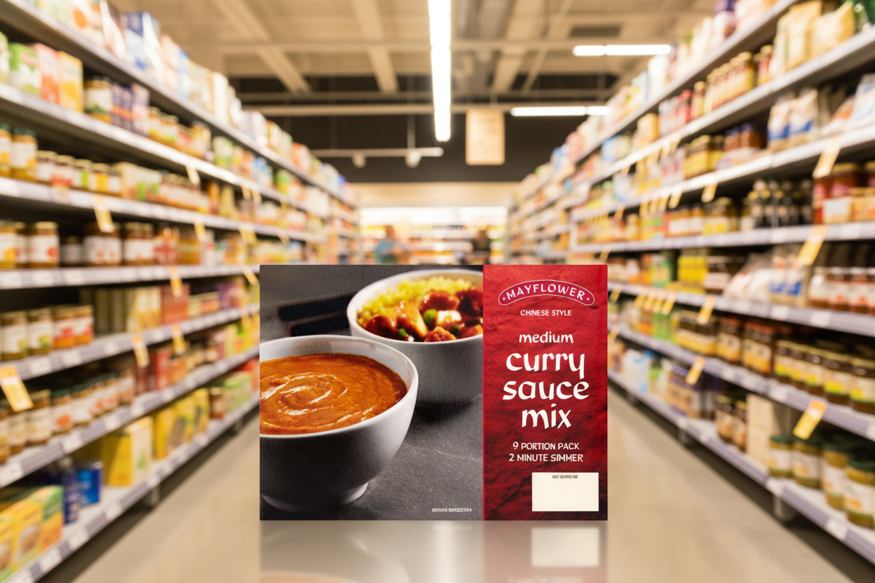 12 x Mayflower Chinese Style Medium Curry Sauce Mix 255G