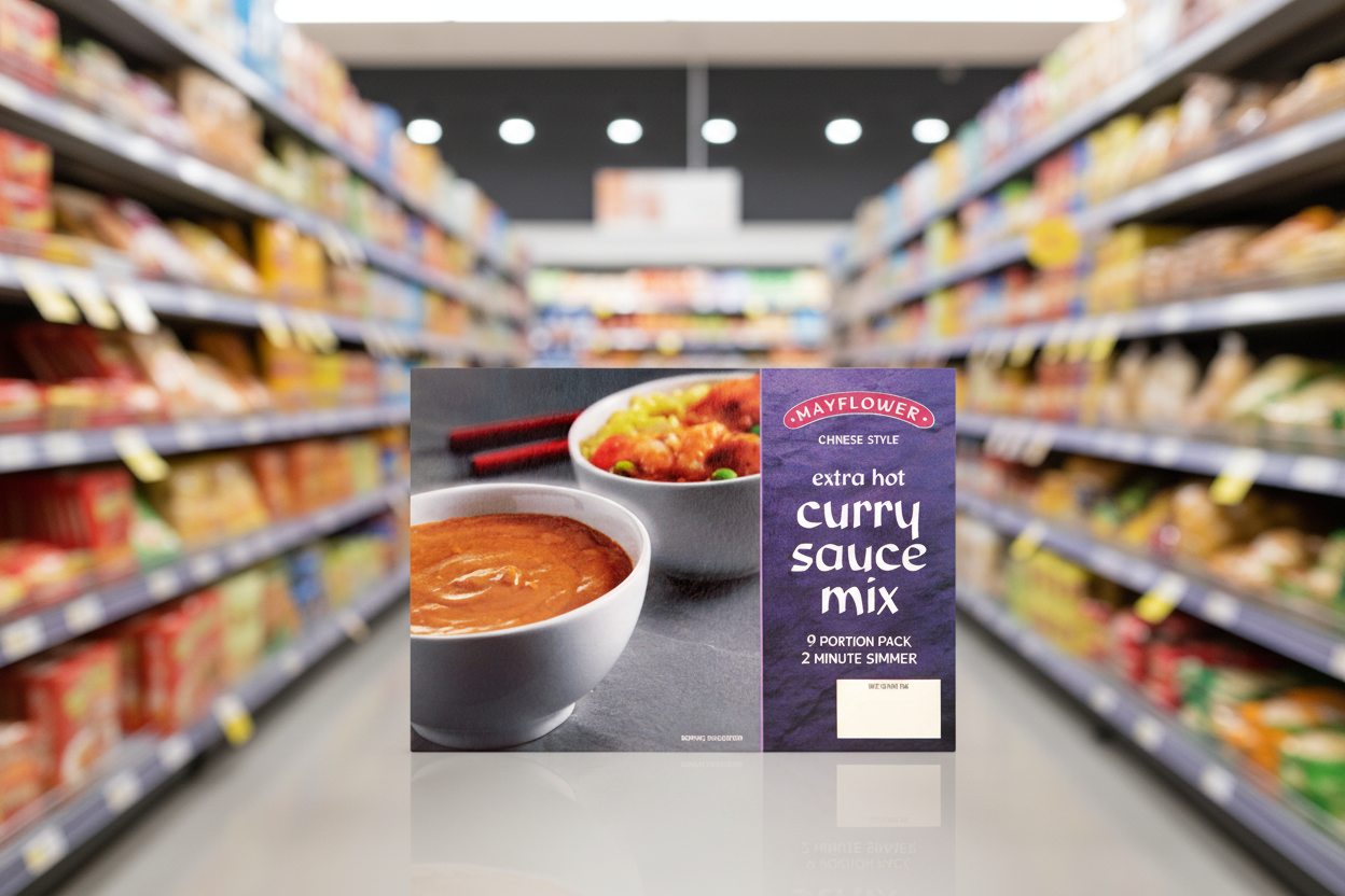 12 x Mayflower Chinese Style Extra Hot Curry Sauce Mix 255G