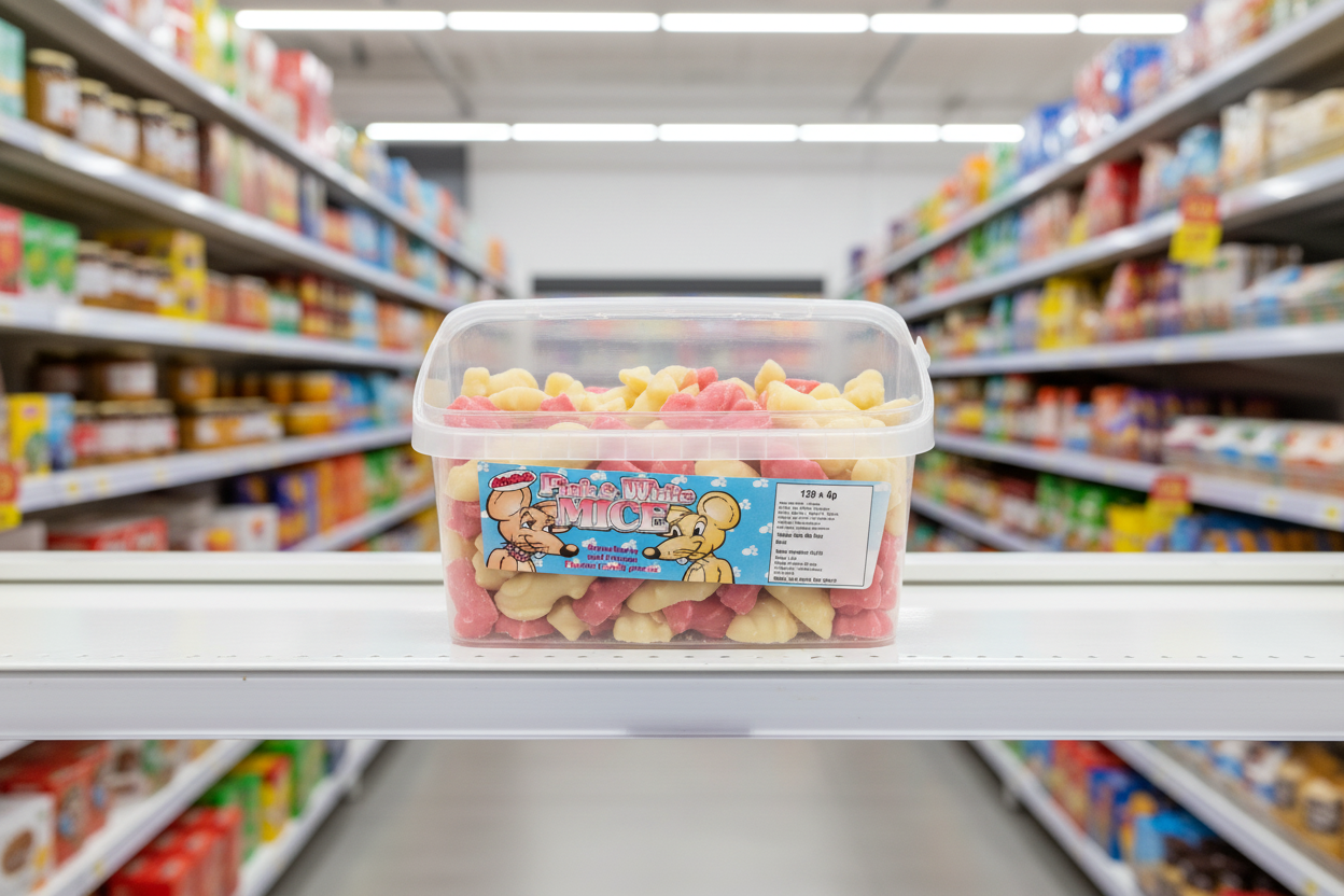 120 x Alma Pink & White Mice