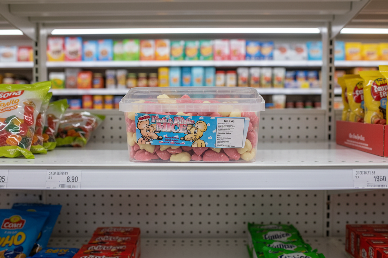 120 x Alma Pink & White Mice