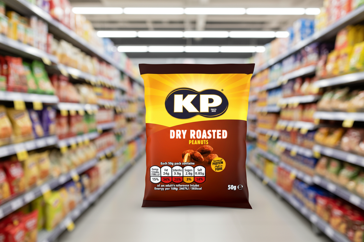 21 X Kp Dry Roasted Peanuts Card 21/18 50G