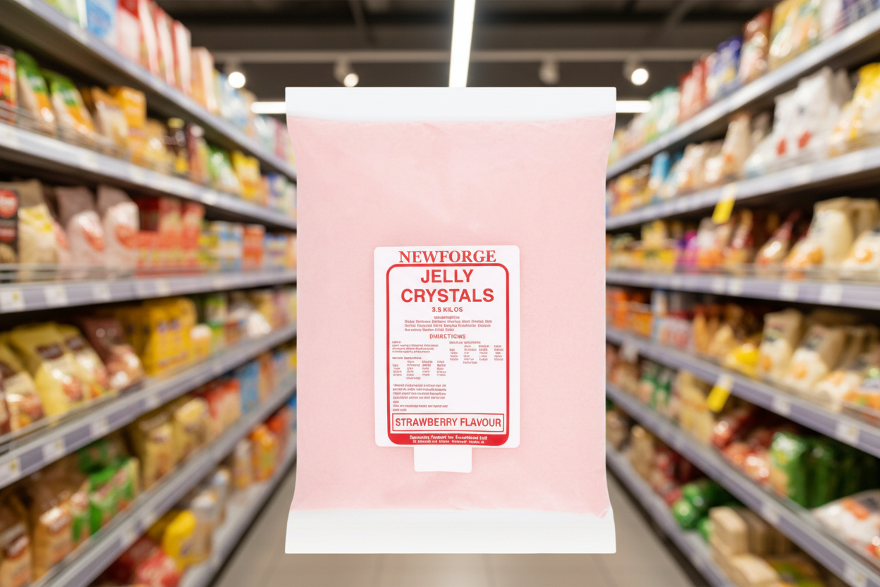 4 x Newforge Jelly Crystals Strawberry Flavour 3.5Kg