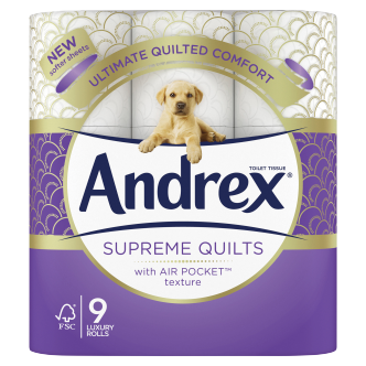 4 x Andrex Supreme Quilts  - 9 PACK