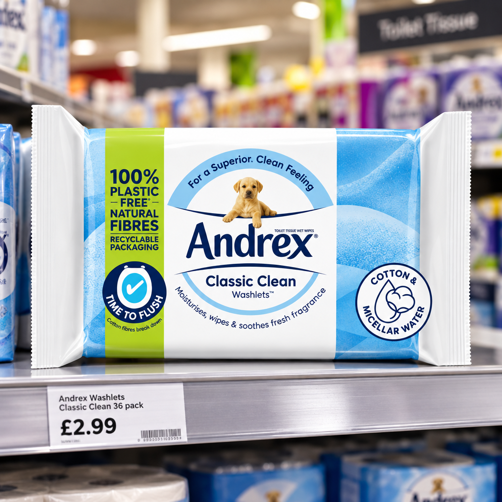12 X Andrex Washlets Classic Clean 36 PACK