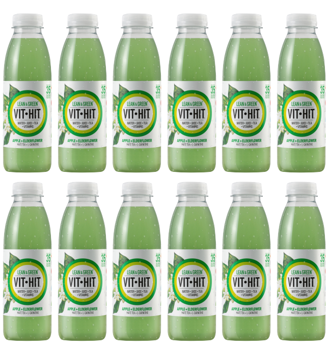 12 x Vit Hit Apple Lean & Green 500Ml