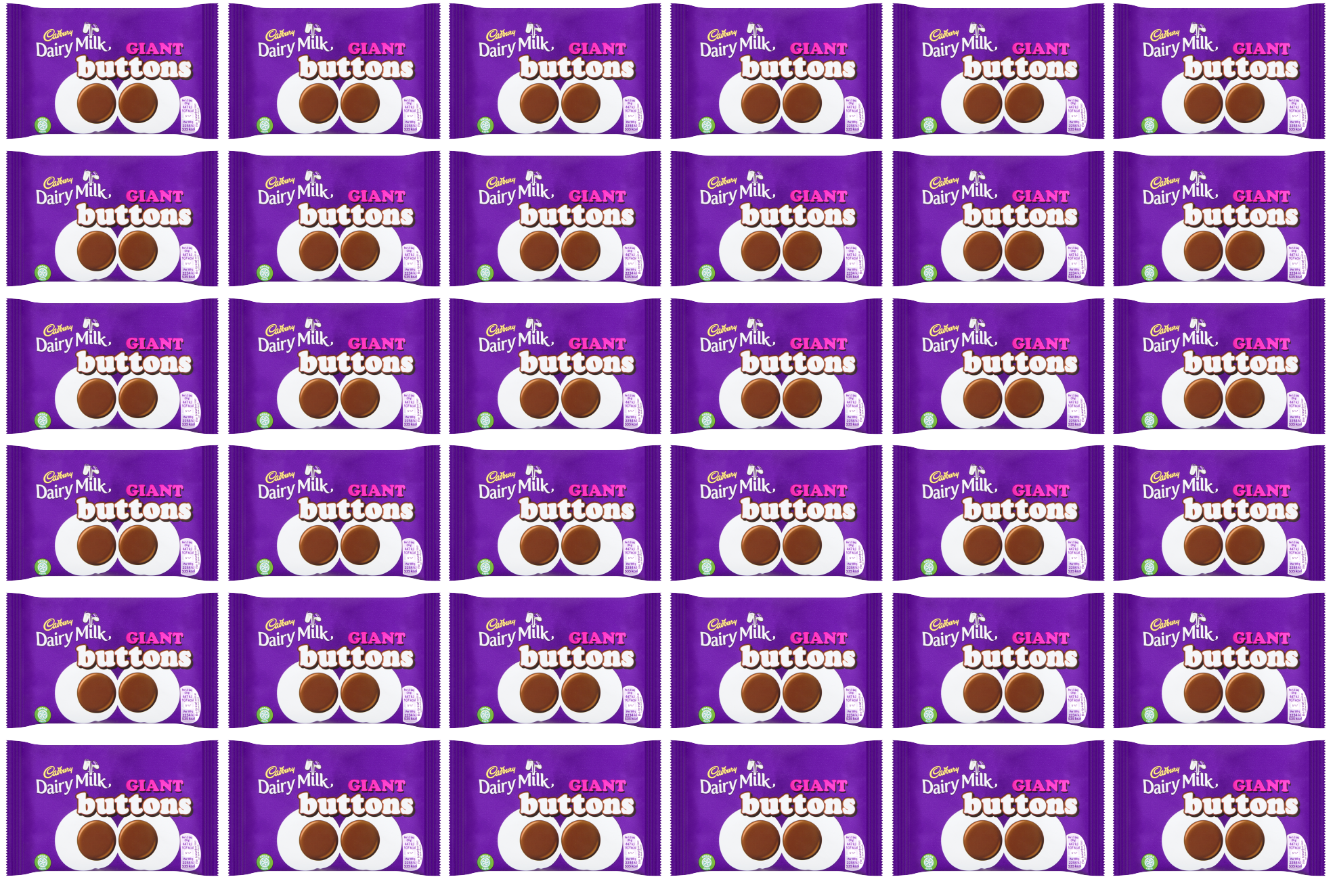 36 x Cadbury Giant Buttons Bitesize 40Gm