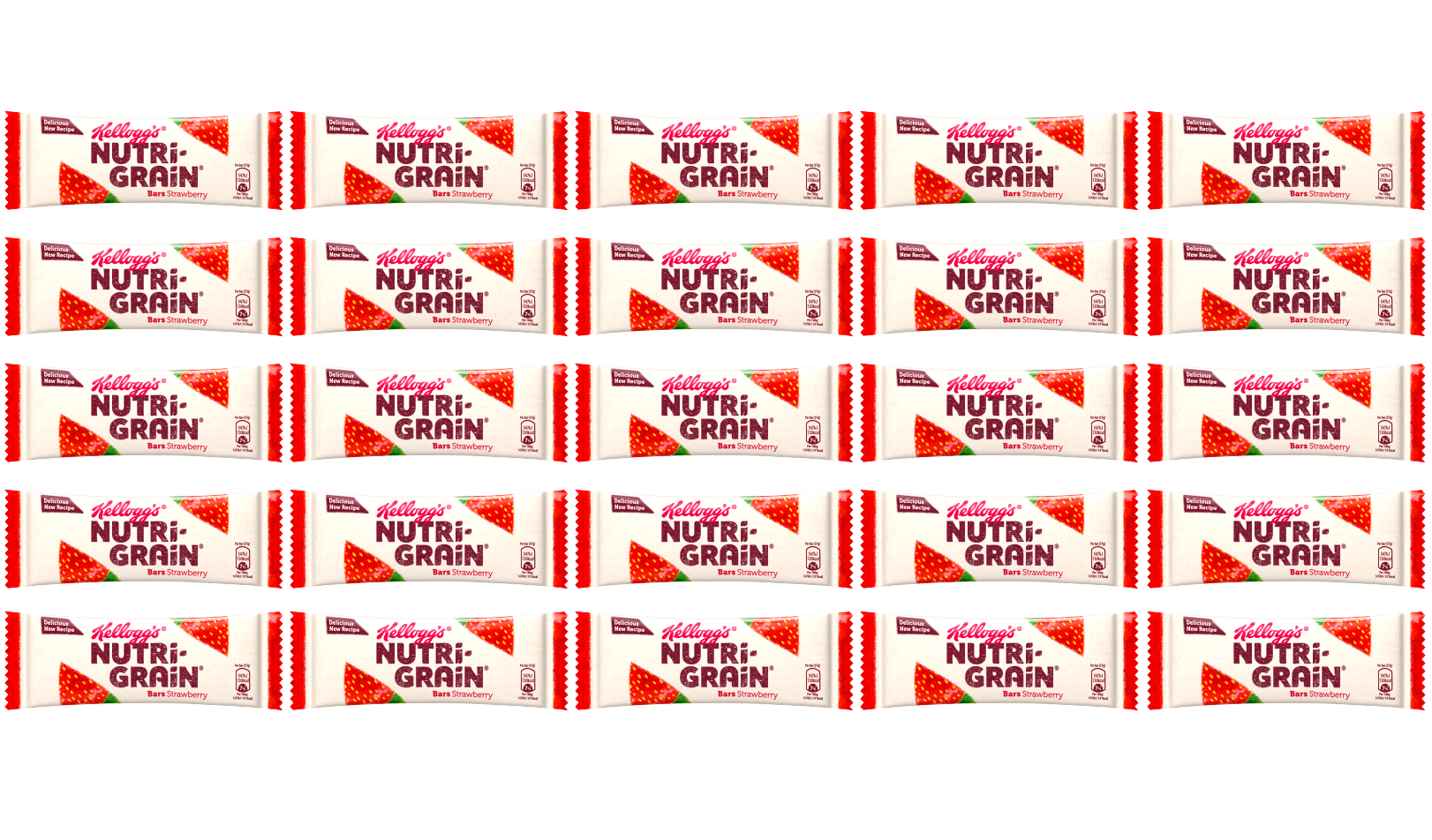 25 x Nutri Grain Strawberry Bar 37Gm