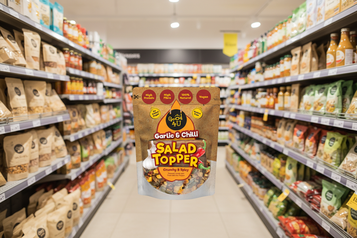 8 x Good4U Garlic & Chilli Salad Topper 125G