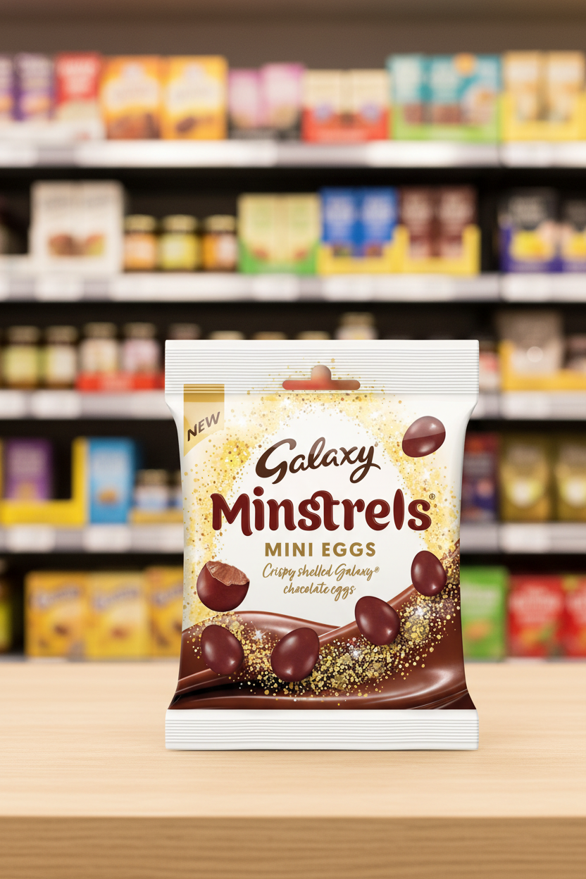 24 X Galaxy Minstrels Mini Eggs Clip Strip - 80Gm