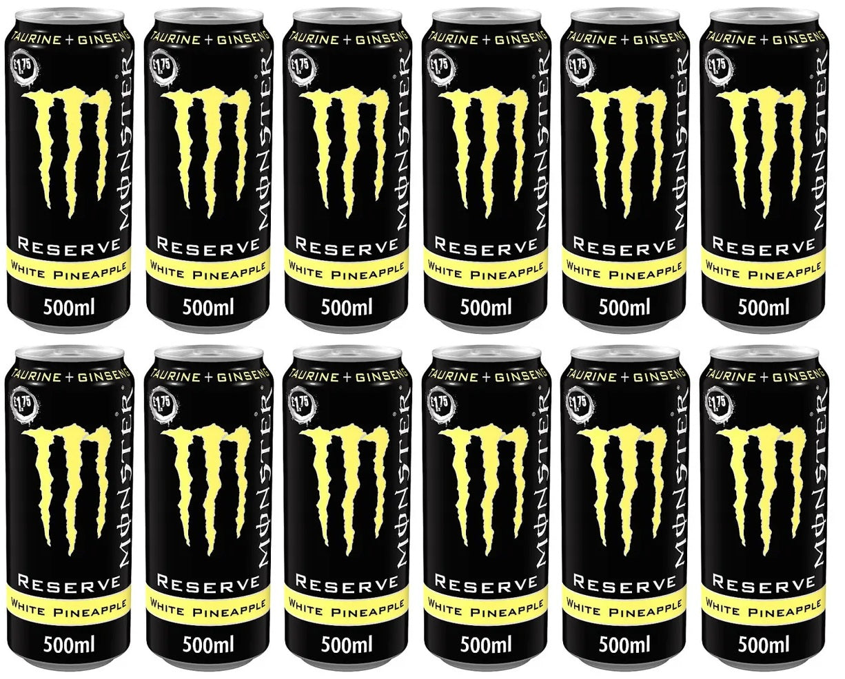 12 x Monster Energy Reserve White Pineapple - 500ML