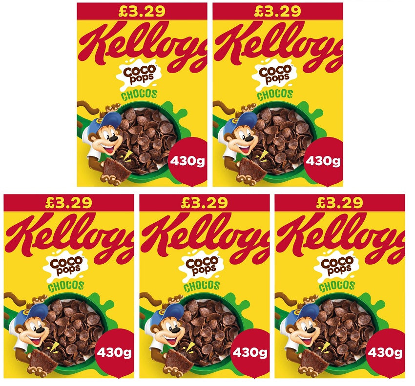 5 x Kelloggs Coco Pops Chocos - 430g