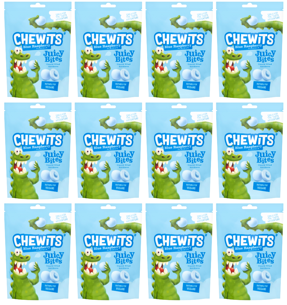 12 x Chewits Blue Raspberry Juicy Bites  - 115GM