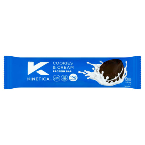 15 x Kinetica Cookies & Cream Protein Bar 45G