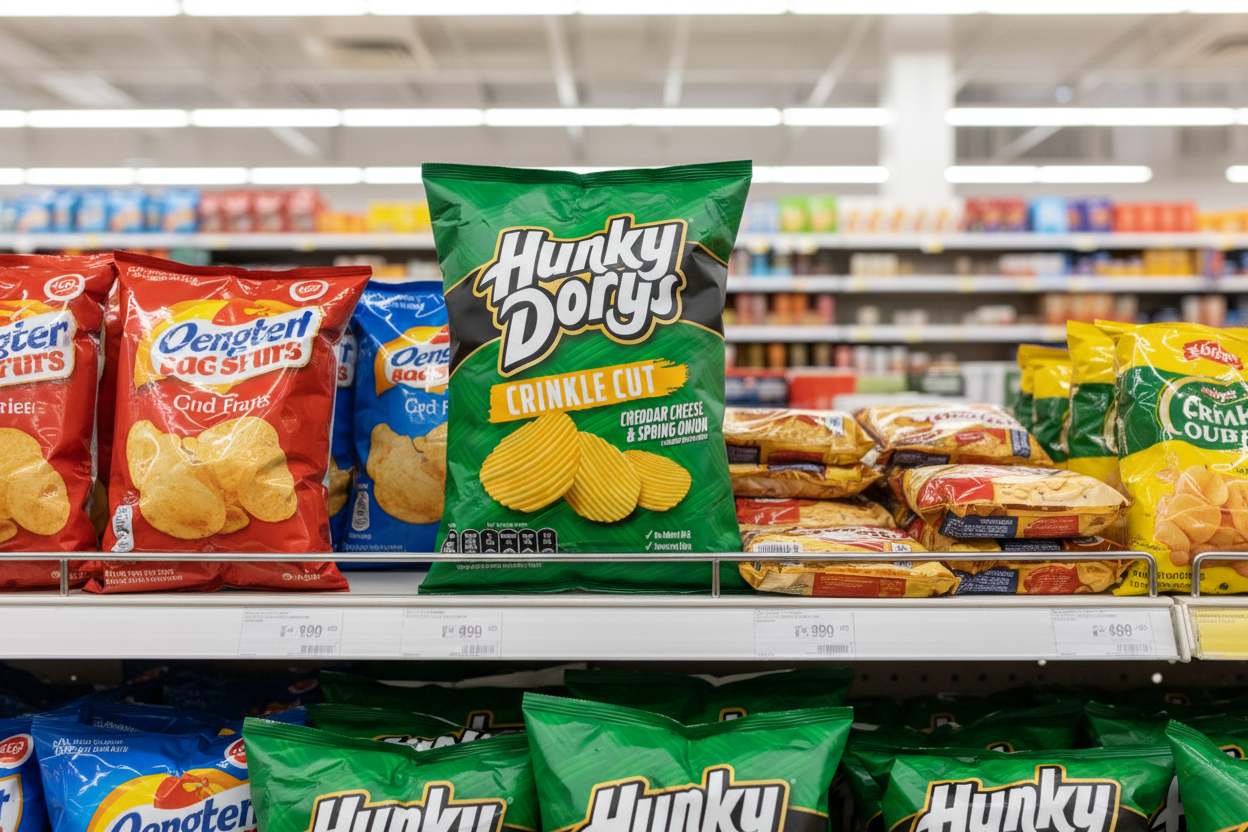 50 x Hunky Dorys Cheddar Cheese & Spring Onion 37Gm