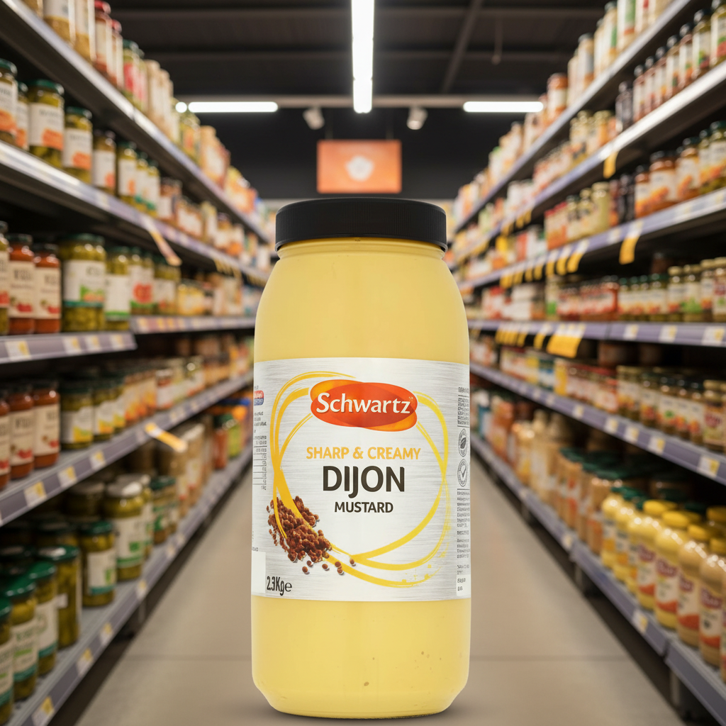 4 x Schwartz Sharp & Creamy Dijon Mustard 2.3Kg