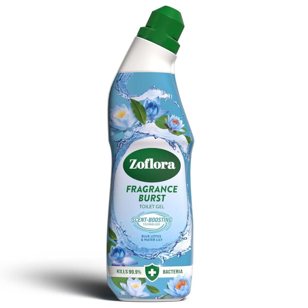 12 X Zoflora Toilet Gel Blue Lotus & Waterlily - 750Ml