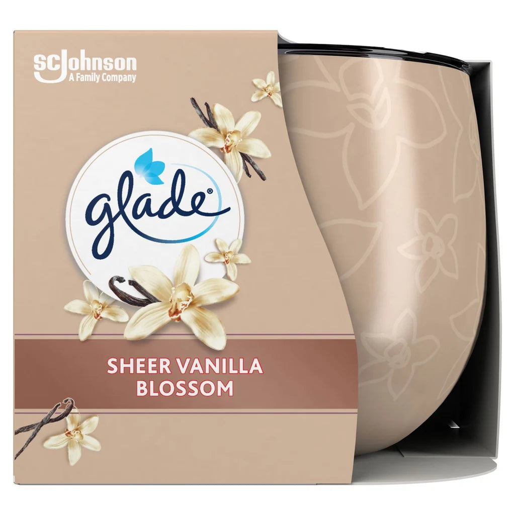 6 X Glade Candle Sheer Vanilla - 108Gm