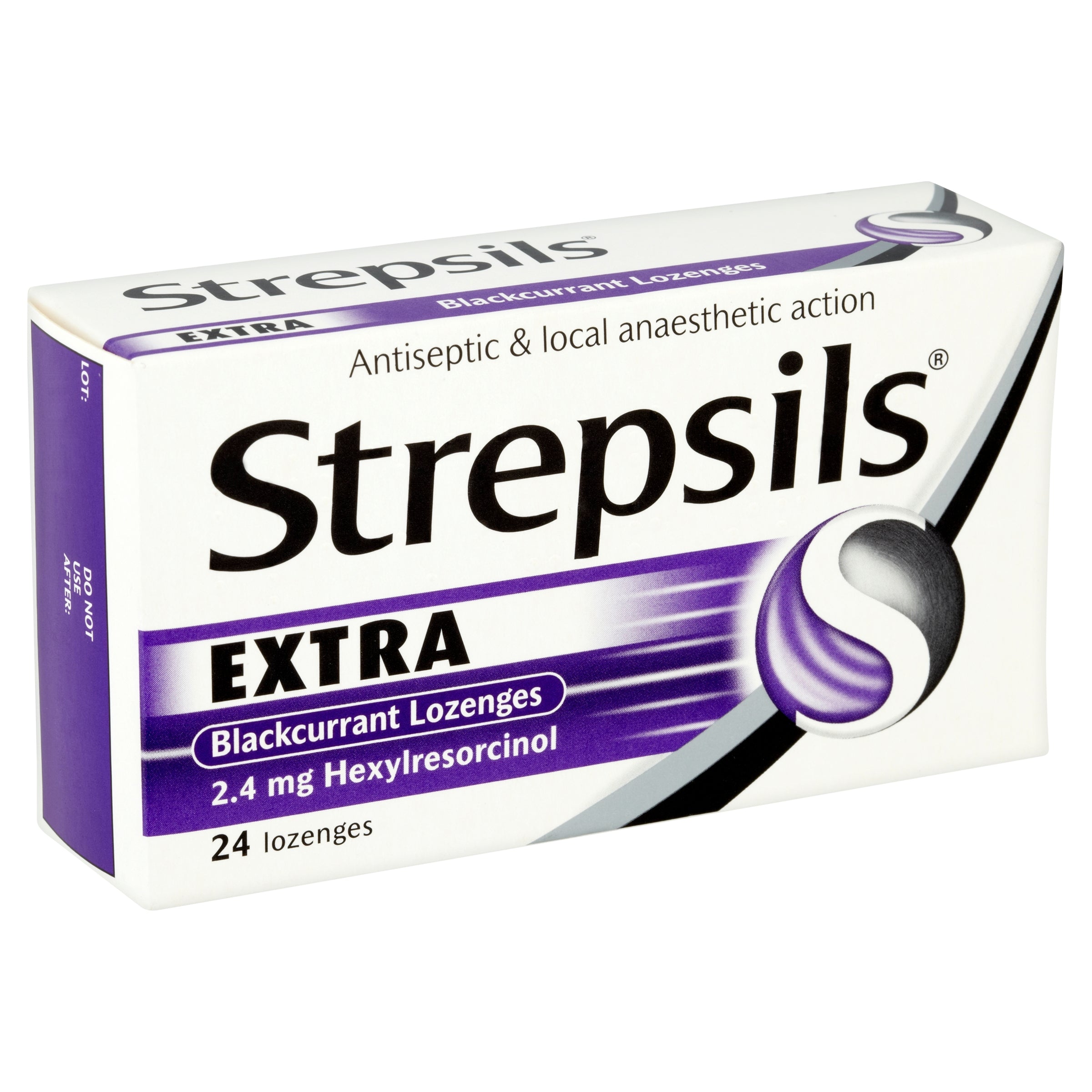 12 x Strepsils Extra Blackcurrant Lozenges 24 Lozenges