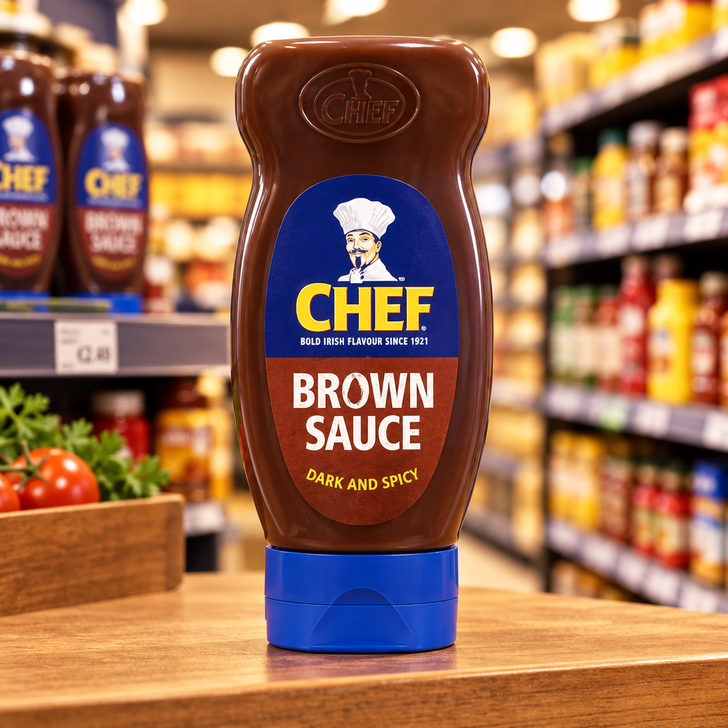12 x Chef Brown Sauce Squeezy 485G