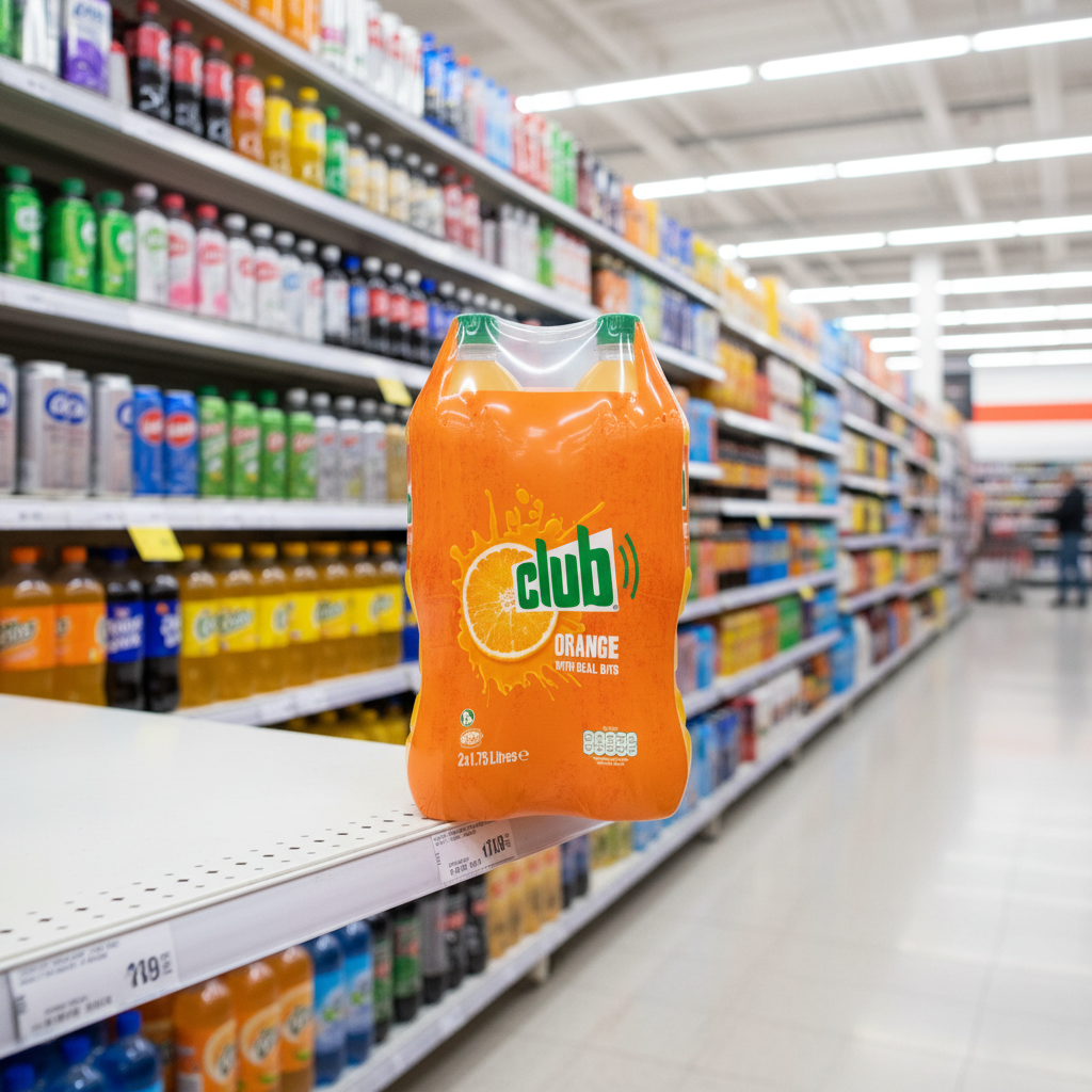 4 x Club Orange With Real Bits 2 X 1.5 Litres