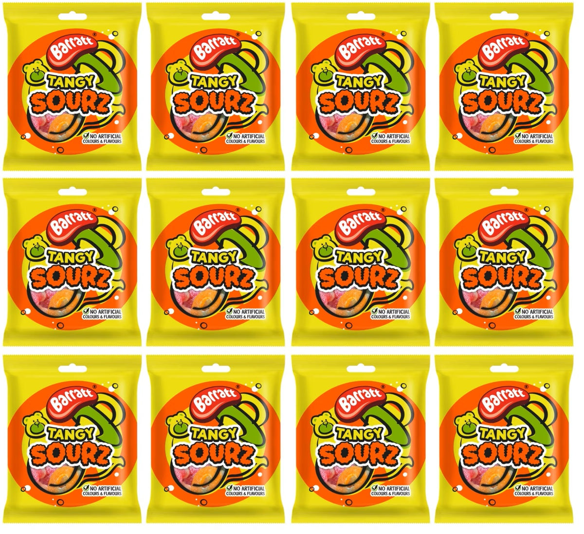 12 X Barratt Tangy Sourz - 140Gm