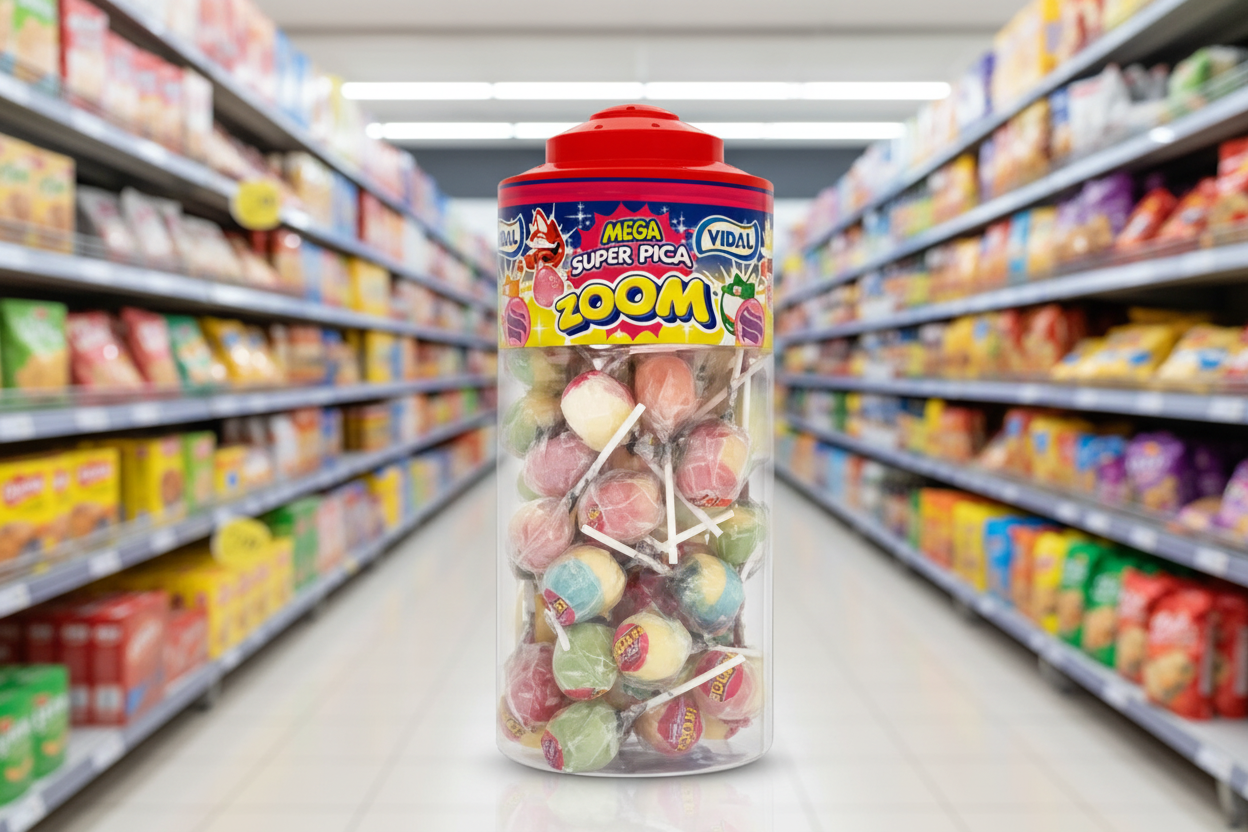 50 x Zoom Mega Sour Bubblegum Lolly