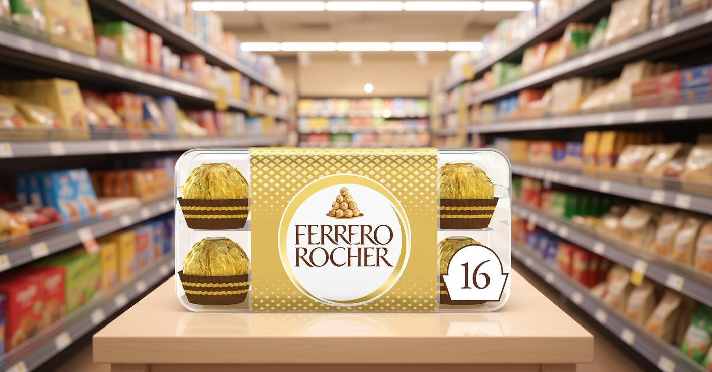 Ferrero Rocher Chocolate Pralines Gift Box Of Chocolate 16 Pieces (200G)
