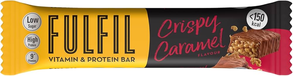 18 x Fulfil Vitamin & Protein Bar Crispy Caramel Flavour 37G