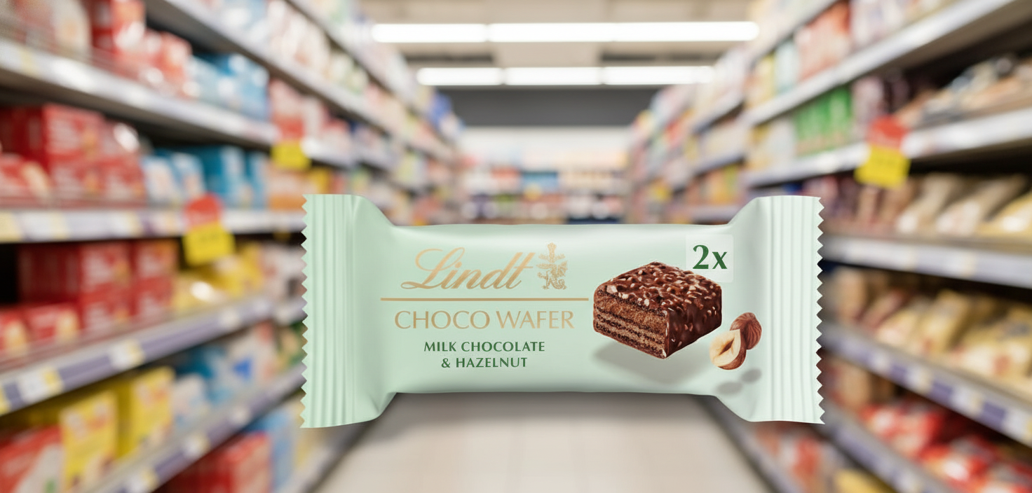 20 x Lindt Choco Wafer Milk Hazelnut  - 30GM