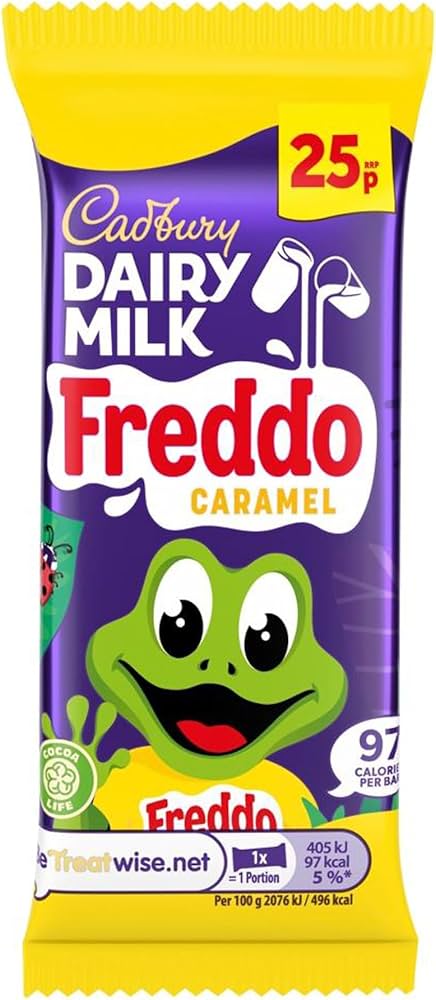 60 x Cadbury Dairy Milk Freddo Caramel Chocolate Bar 19.5G